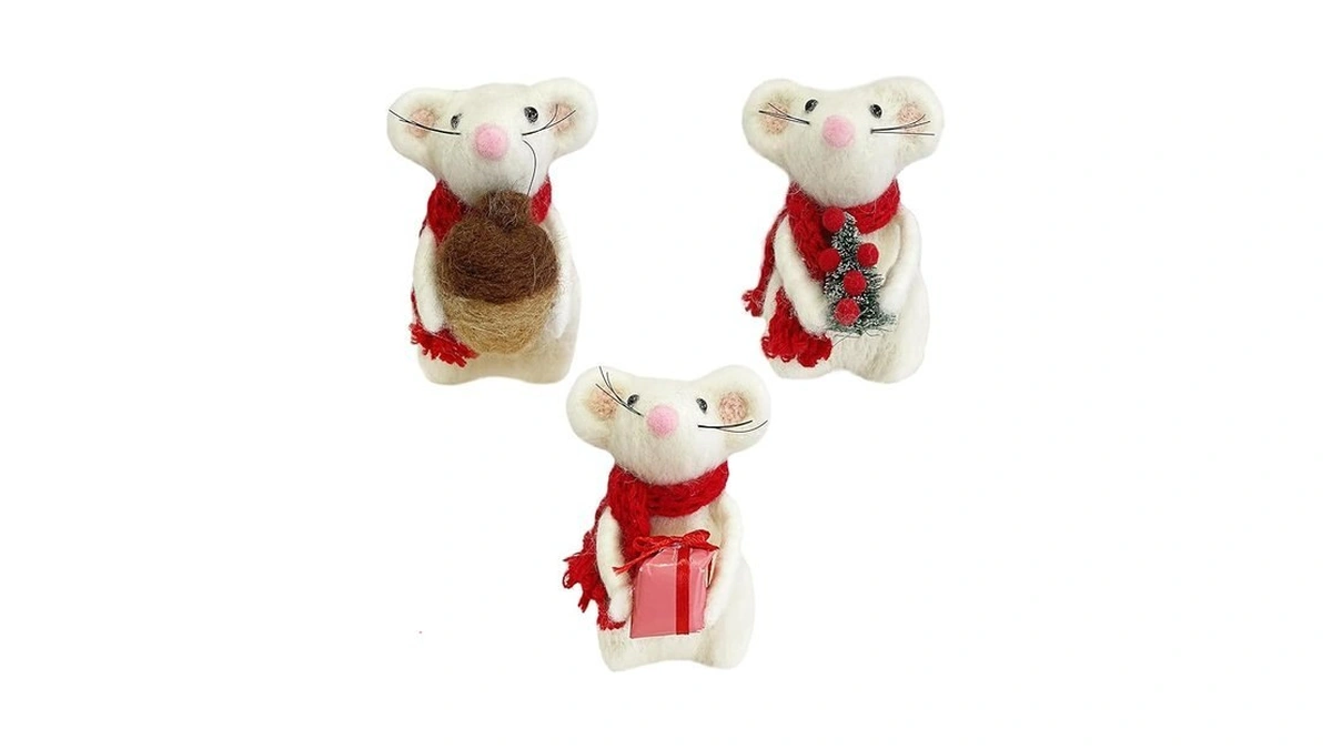 Christmas Decorations Vintage Handmade Felted Wool... - Coupon