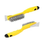 Stainless Steel Wire Brush 2 Pcs With Metal Scraper... - Coupon