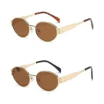Sieyewer Retro Oval Sunglasses For Women Men... - Coupon