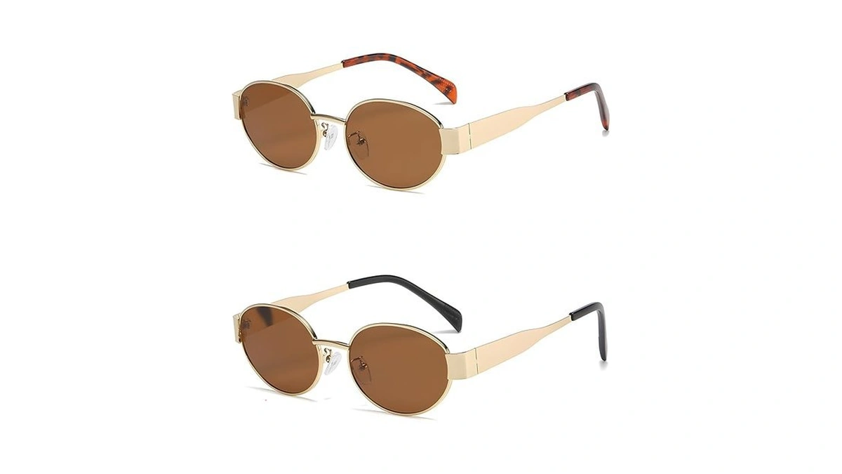 Sieyewer Retro Oval Sunglasses For Women Men... - Coupon