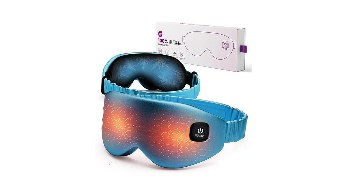 100 Silk Wireless Heated Eye Mask With Cooling... - Coupon