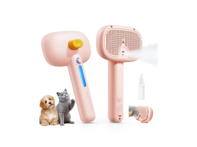 Rojeco 3-in-1 Pet Steam Brush For Cats Dogs -… – Coupon