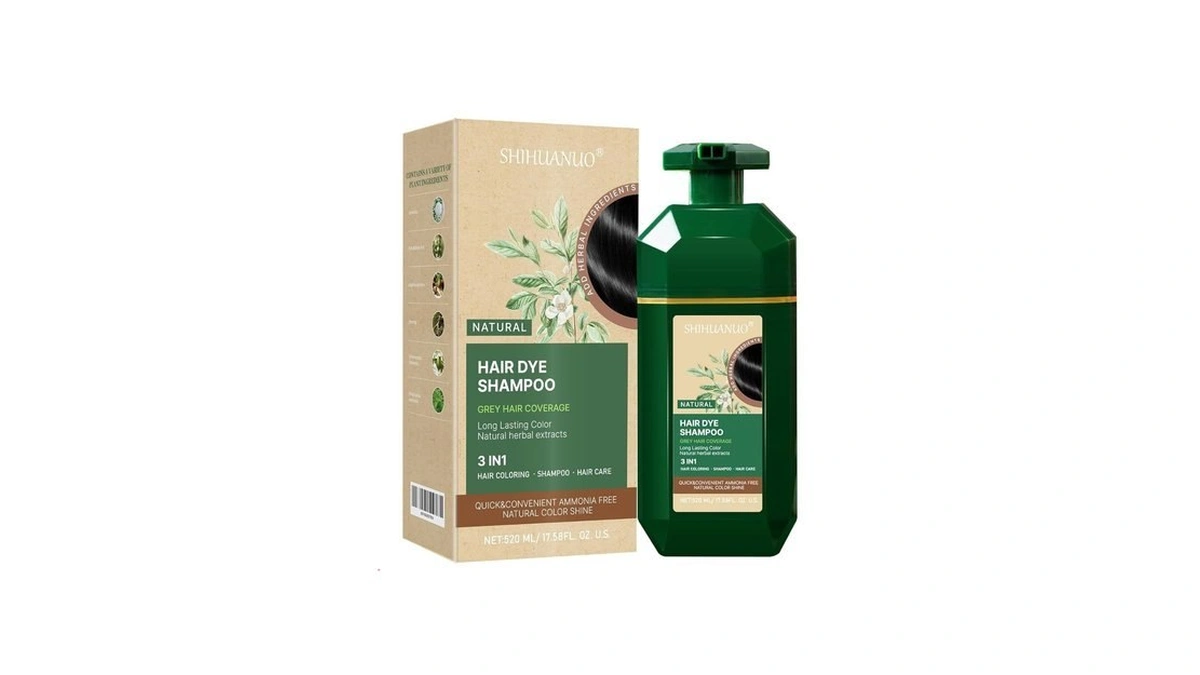Shihuanuo Black Hair Dye Shampoo 3 In 1 For Gray... - Coupon