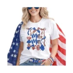 Lurivica Mama 4th Of July Shirt Women Patriotic Bow... - Coupon
