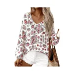 Zenlonr Womens Fall Tops Dressy Casual 2025 V Neck... - Coupon