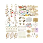 Newoasis 513pcs Gold Keychain Making Kit Bag Charm... - Coupon