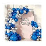 Royal Blue And Silver Balloon Garland Arch Kit... - Coupon