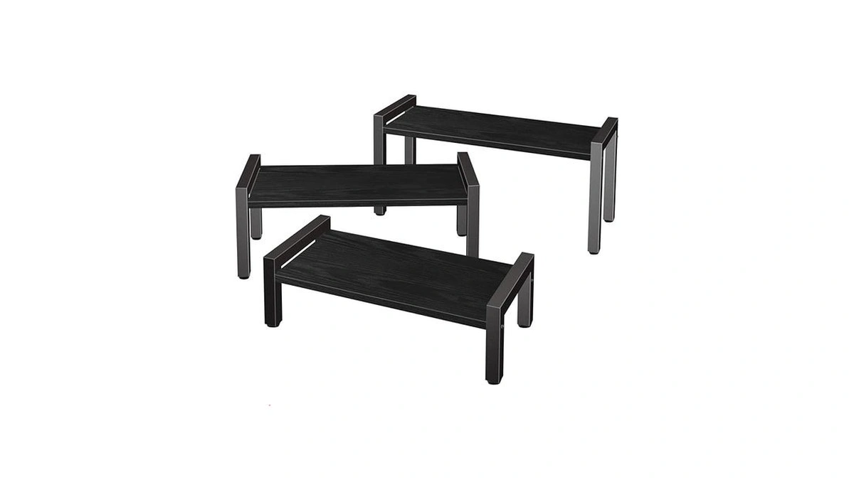 Laiduoleoe Wood Risers Display Stands 3 Tier... - Coupon