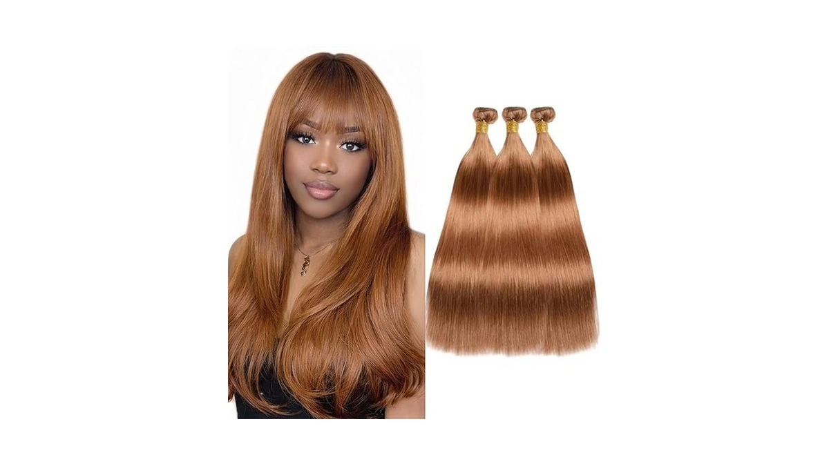 30 Honey Brown Straight Bundles Human Hair 3... - Coupon
