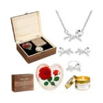 Preserved Roses With Necklace Set Scented Candle... - Coupon