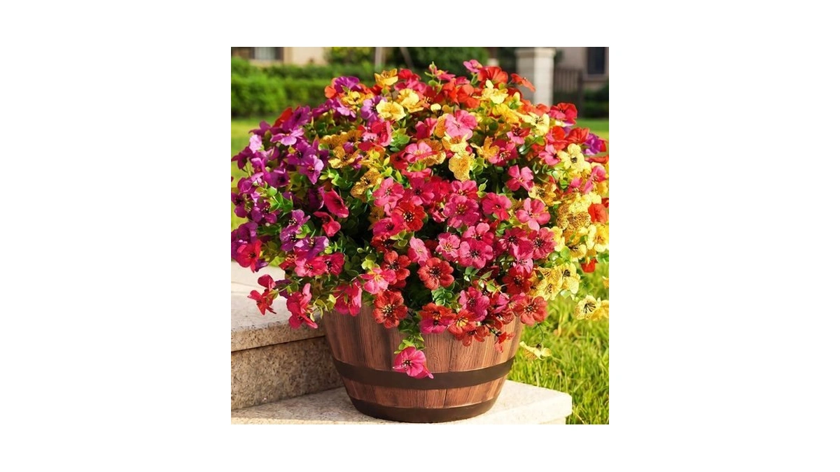 Artificial Flowers For Outdoor 16 Bundles Uv... - Coupon