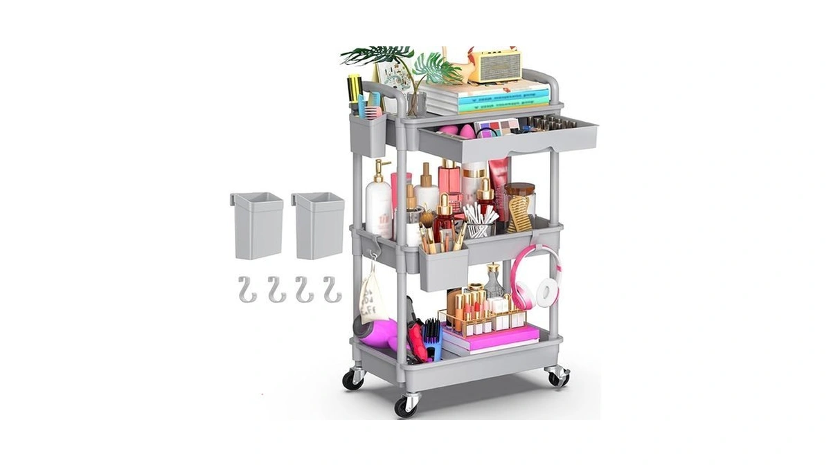 Goovilla 3 Tier Rolling Utility Cart Organizer With... - Coupon