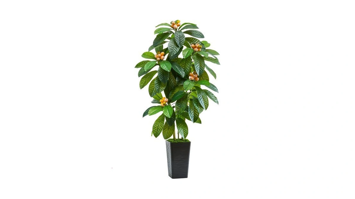 Artificial Loquat Tree Japanese Medlar Tropical... - Coupon