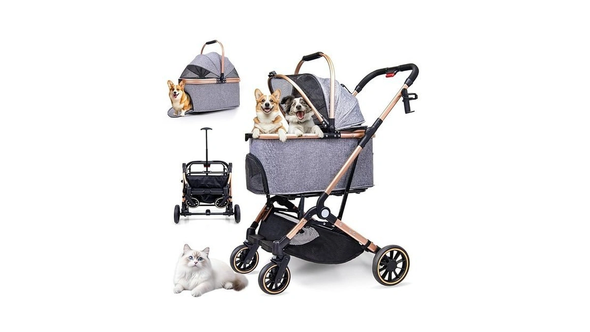 Lensemus Dog Stroller For Max 45 Lbs Dogs - 3 In 1... - Coupon