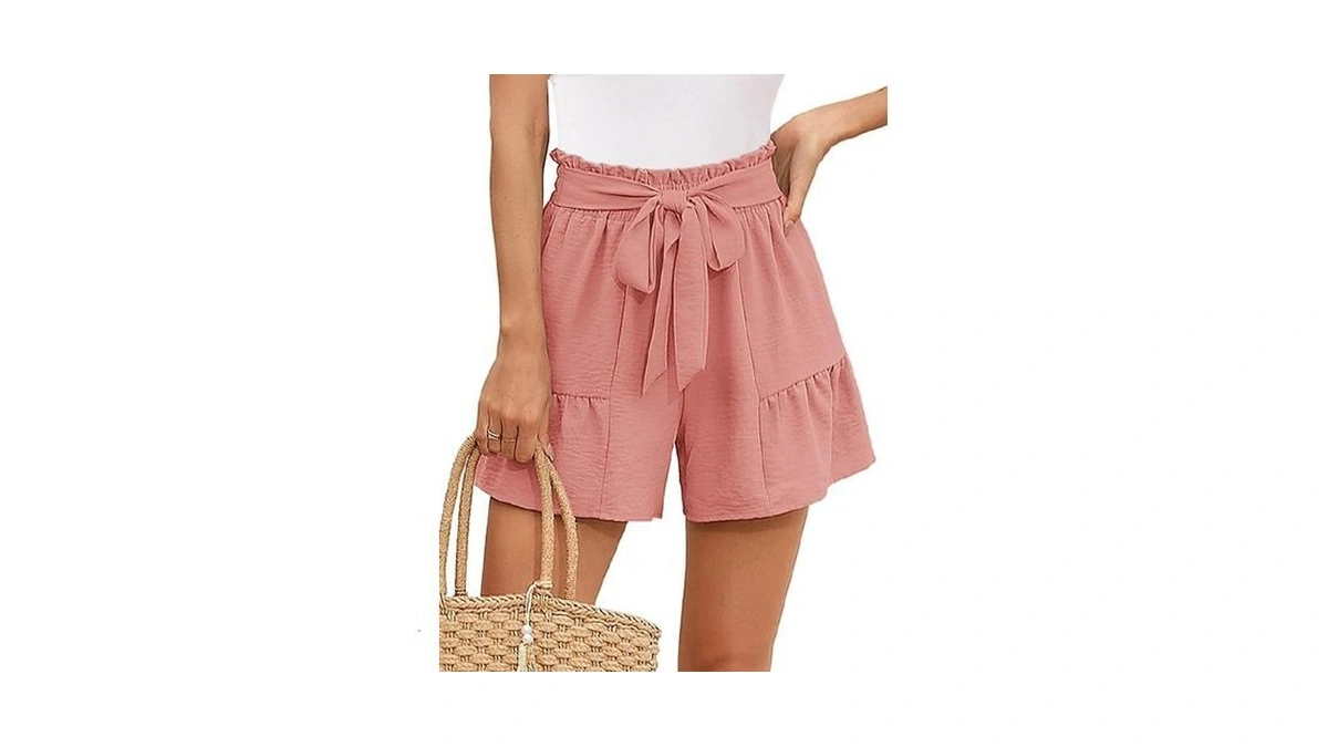 Heymoments Women S Wide Leg Shorts Lightweight Pink... - Coupon