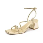 Athlefit Gold Heels Sexy Women Strappy Heels With... - Coupon