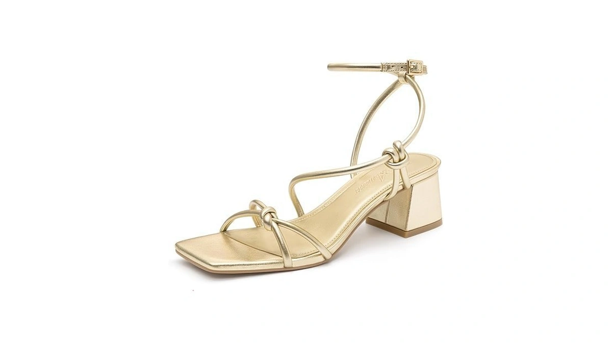 Athlefit Gold Heels Sexy Women Strappy Heels With... - Coupon