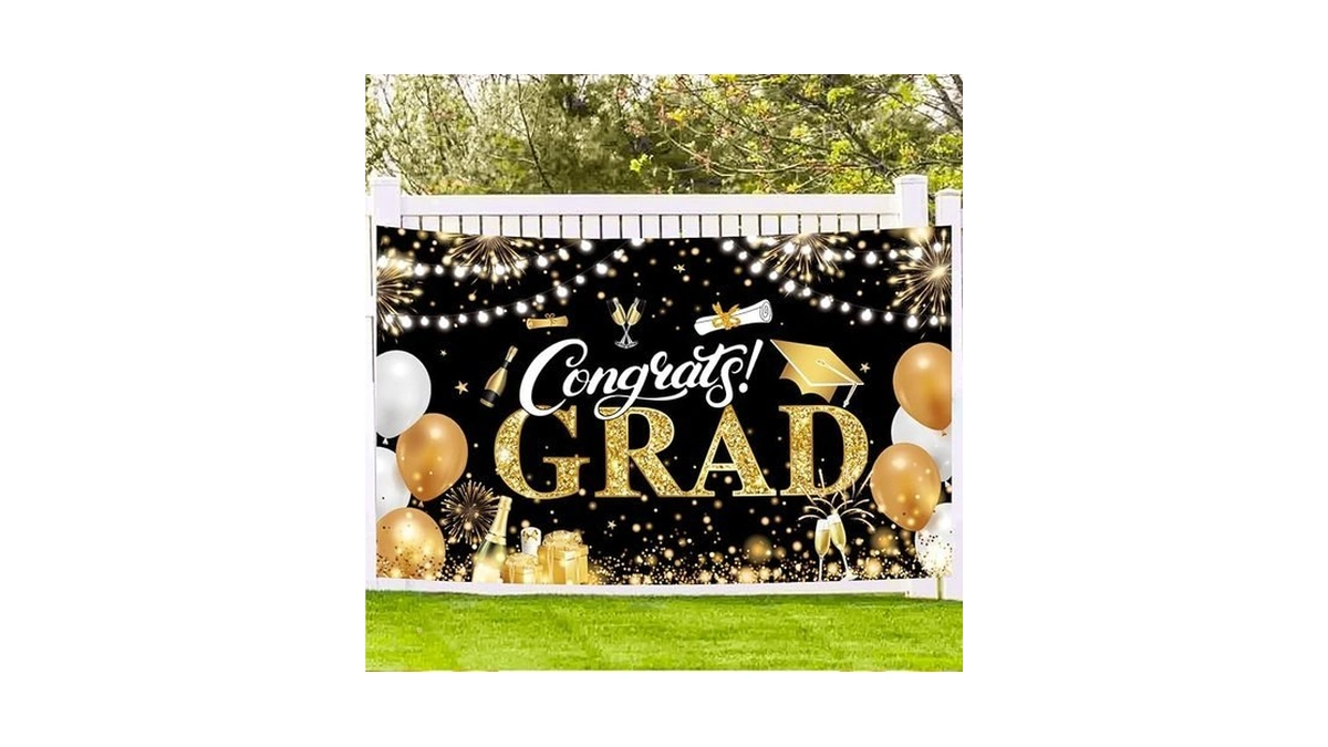 Aaskuu Graduation Banner 2026 Black And Gold - 72... - Coupon