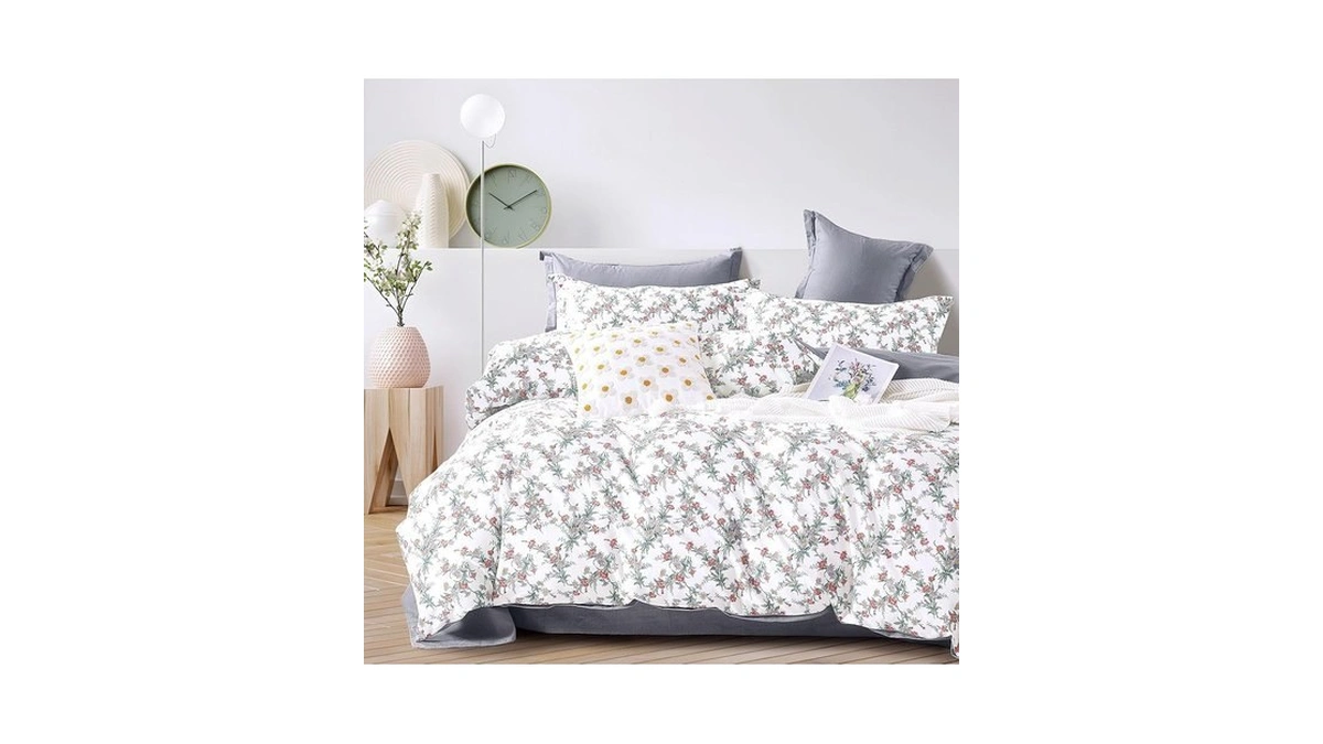 Aleissel White Floral Cotton Comforter King Size -... - Coupon