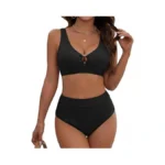 Dridreo Women S Ribbed Bikini Sets O Ring Two Piece... - Coupon