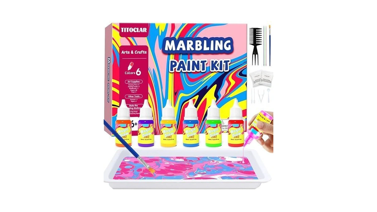 Titoclar Water Marbling Paint For Kids Easter... - Coupon