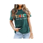 Teach T Shirt For Women Teacher Graphic Tees Tops... - Coupon