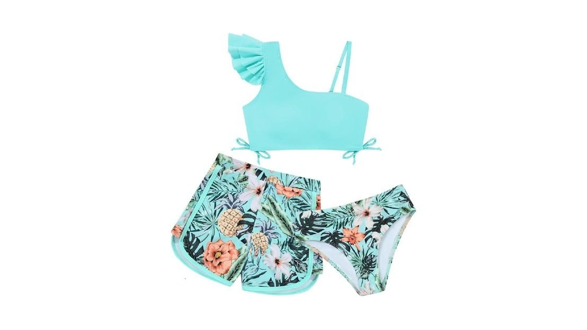Weixinbuy Girls Swimsuit 3 Piece Bathing Suit For... - Coupon