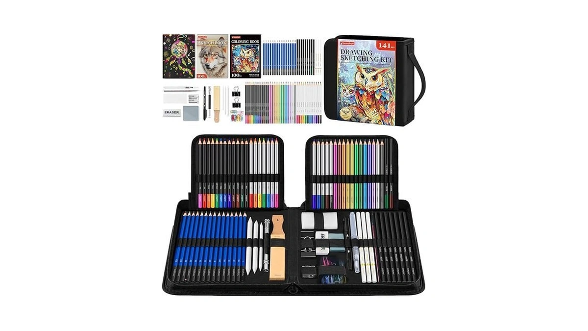 141 Pcs Art Supplies Sketching Kit Pro Max Drawing... - Coupon