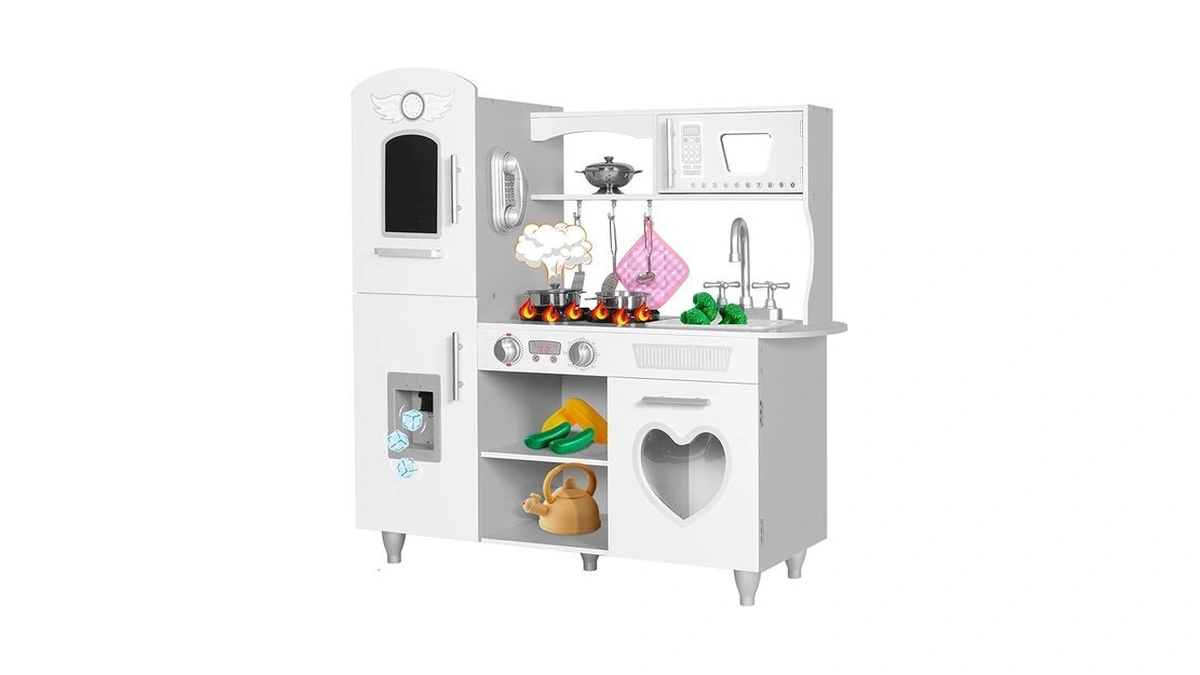 Taohfe Led Upgrade Kitchen Set For Kids Wooden Play... - Coupon