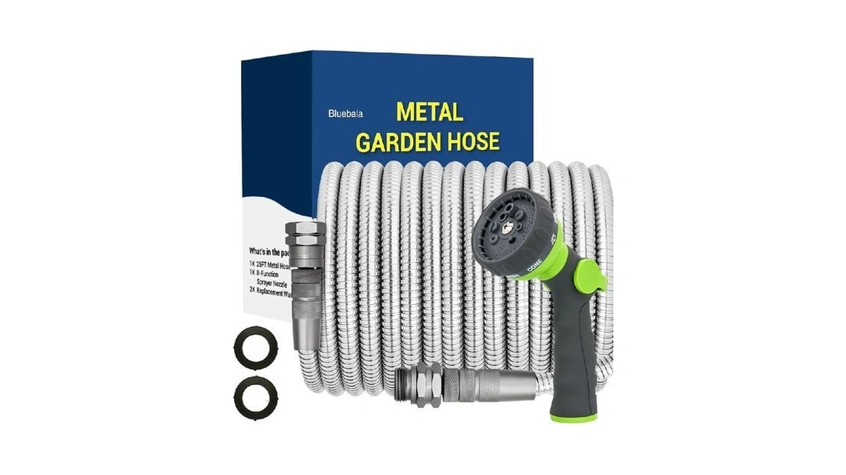 50 Ft Stainless Steel Garden Hose 304 Steel Heavy... - Coupon