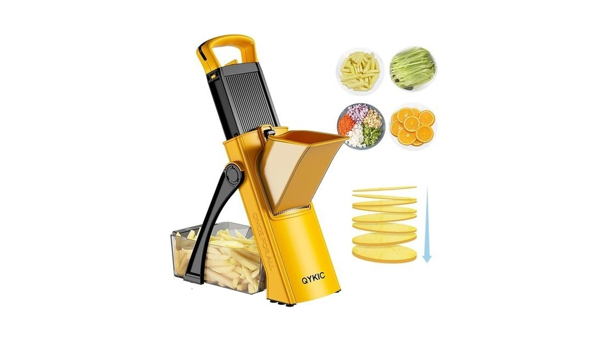 Qykic Upgrade Safe Mandoline Slicer For Kitchen... - Coupon