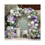 Dusty Green Purple White Balloon Arch Kit Double... - Coupon