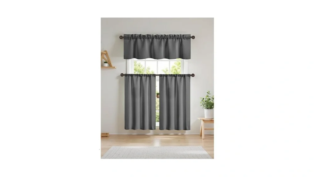 Easy Home 3 Piece Solid Color Blackout Window… – Coupon