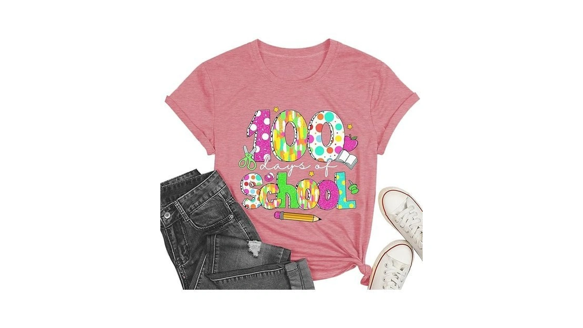 Pqz Happy 100 Days Of School Shirt 100th Day Of... - Coupon