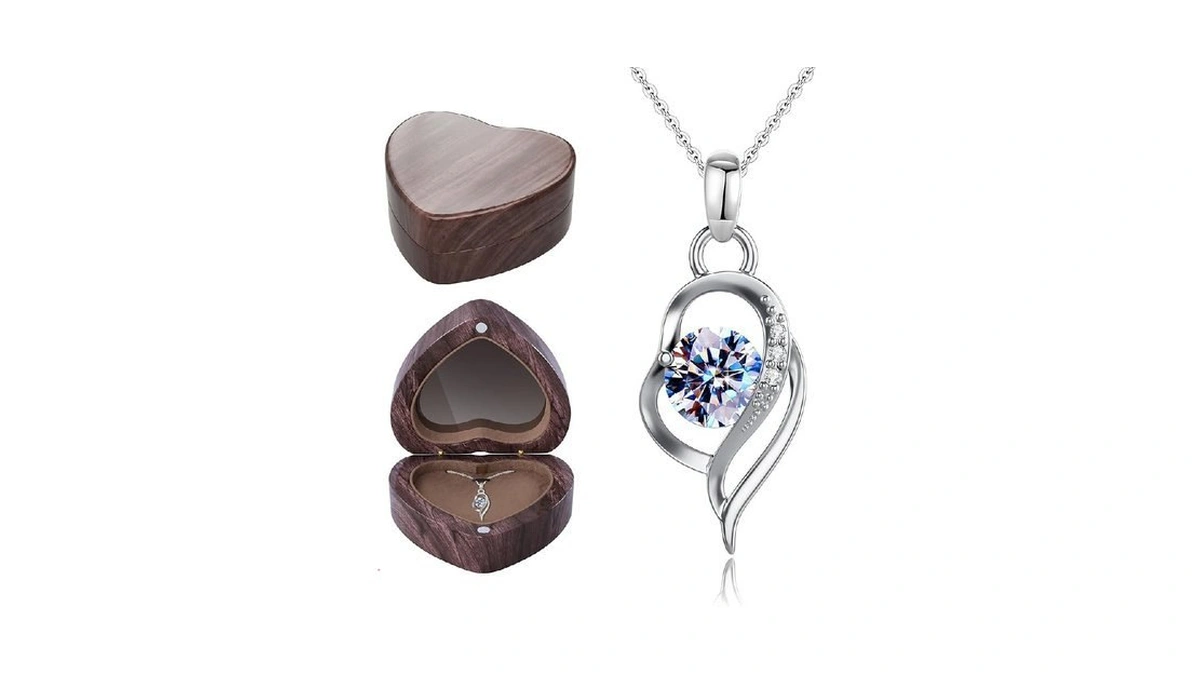 Missia Moissanite Sterling Silver Necklace With... - Coupon
