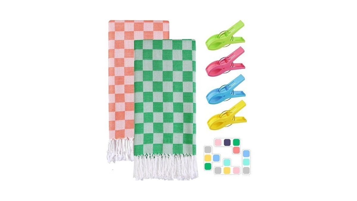 2 Packs Turkish Beach Towel Blanket Bath Pool... - Coupon