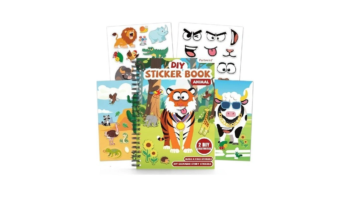 Animals Reusable Sticker Book For Toddlers Diy... - Coupon