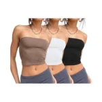 Trendy Queen Womens 3 Pack Summer Tube Tops Crop... - Coupon
