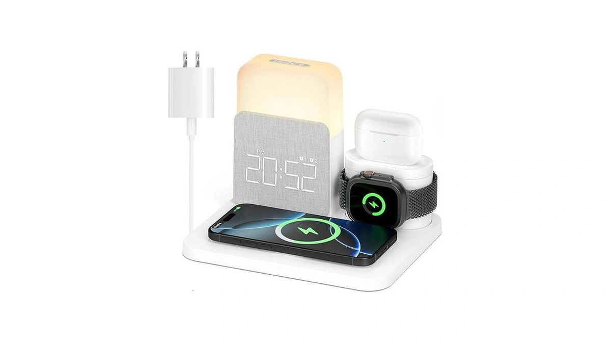 Alarm Clock With Wireless Charger For Bedrooms 6 In... - Coupon