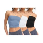 Trendy Queen Womens 3 Pack Summer Tube Tops Crop... - Coupon