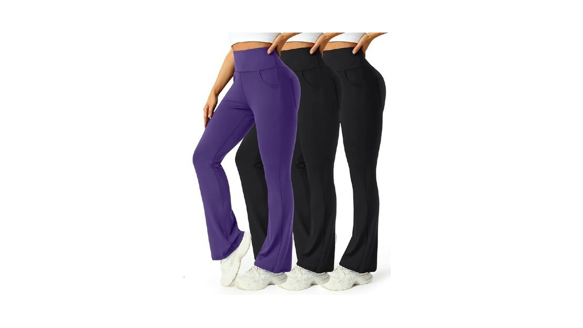 Mlenhor 3 Packs Womens High Waist Flare Pants-flare... - Coupon