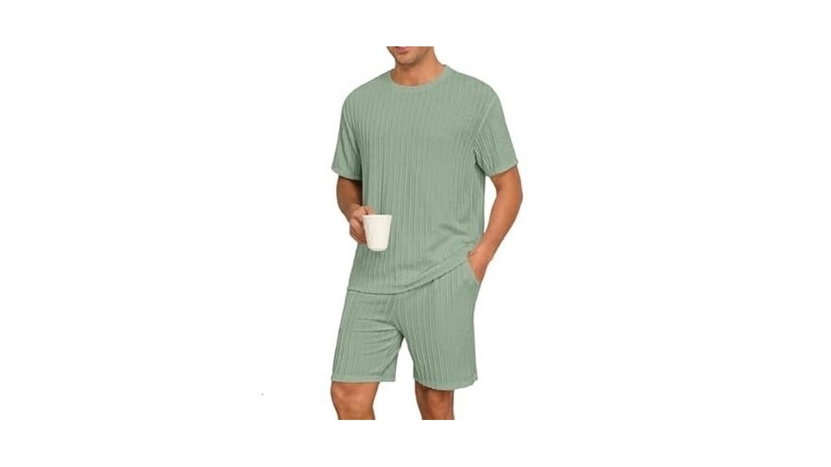 Prinstory Mens Pajamas Set Summer Pjs Sets... - Amazon Promo Code