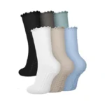 Aoliks Ruffle Pilates Grip Socks For Women Crew Non... - Coupon
