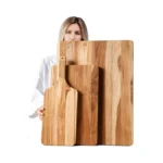 Yusotan Teak Wood Cutting Board Set Of 3 For... - Coupon