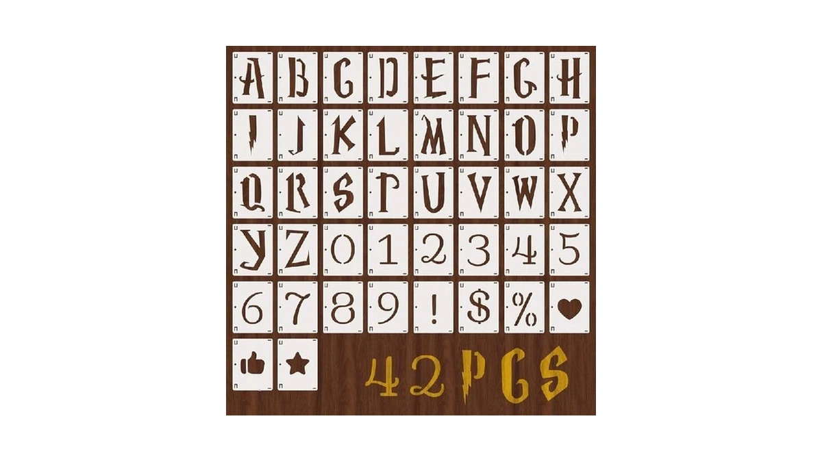 Velluppa 42pcs Interlocking Letter Stencils For... - Coupon
