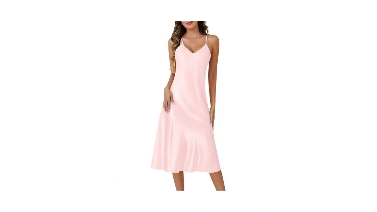 Etosell Silk Nightgown For Women Long Satin Sleep... - Coupon
