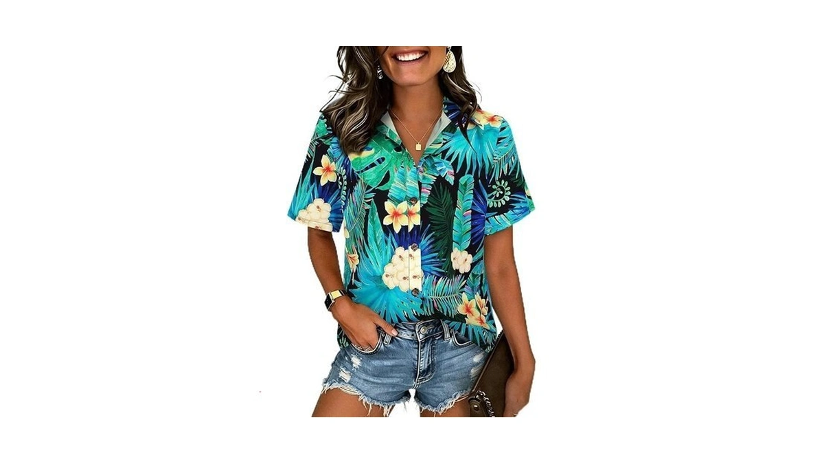 Lilychic Women S Floral Button Down Hawaiian Shirts... - Coupon