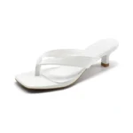 Athlefit White Kitten Heels For Women Dressy Flip... - Coupon