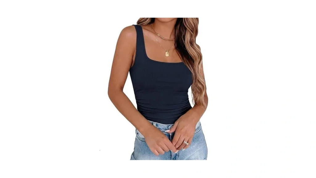 Kirundo Tank Tops For Women 2026 Summer Square Neck... - Coupon