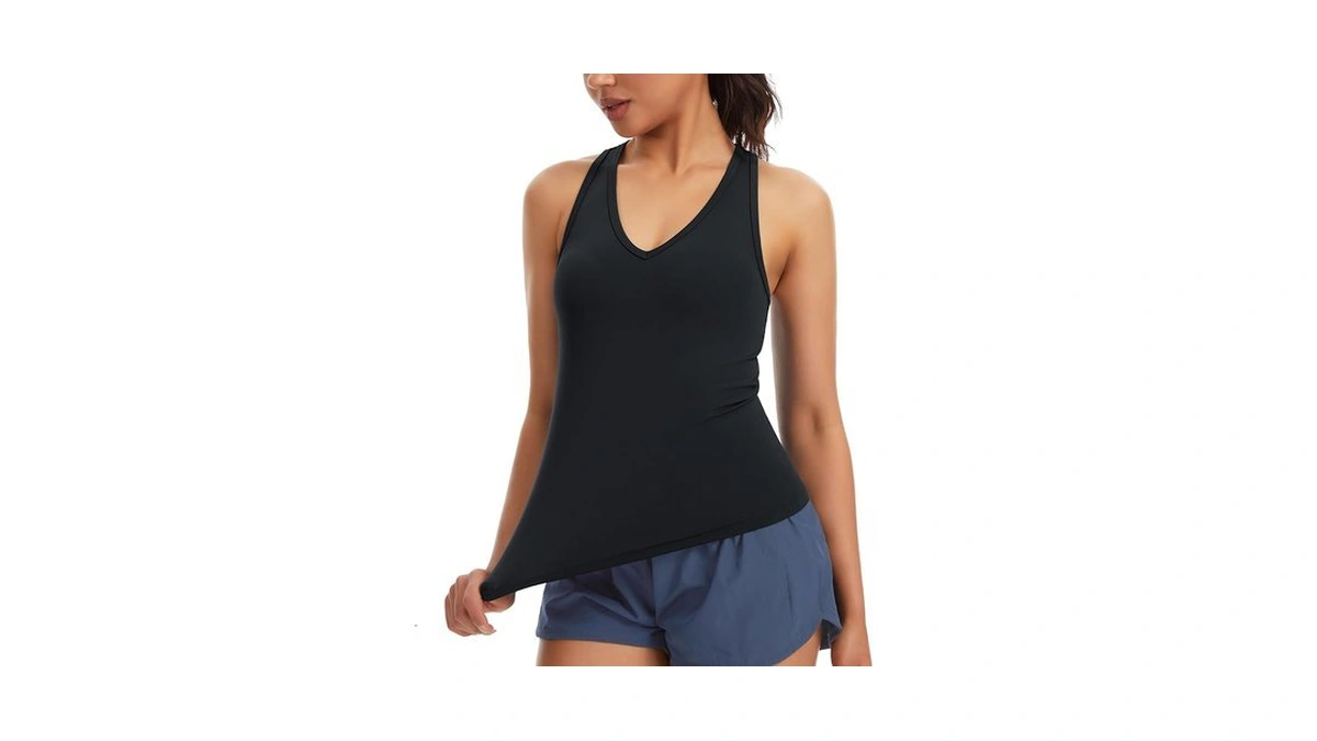 The Gym People Women S V Neck Workout Tank Tops... - Coupon